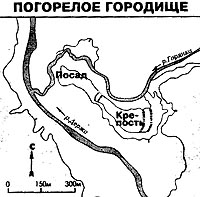 Карта осадков городище